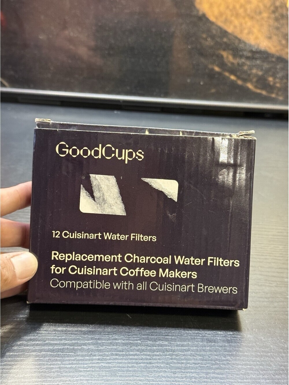 GoodCups 12 Charcoal Water Filters for Cuisinart Coffee Makers Open Box